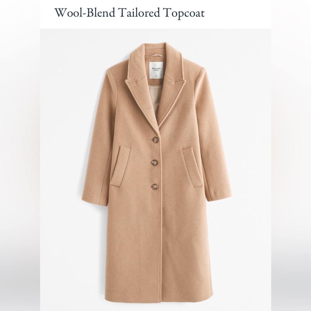 Abercrombie & Fitch Wool-Blend Tailored Topcoat